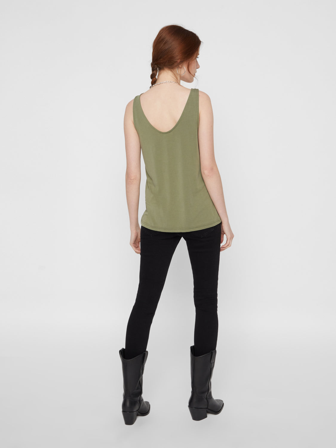 PCKAMALA Tank top - deep lichen green
